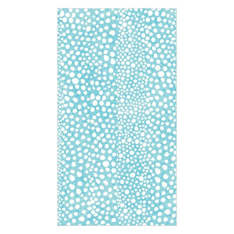 caspari Pebble Paper Linen Guest Towels Napkins in Seafoam - 12 Per Package