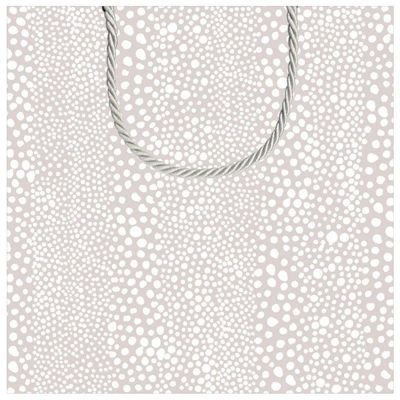 Caspari Pebble Small Square Gift Bag In Grey - 1 Each