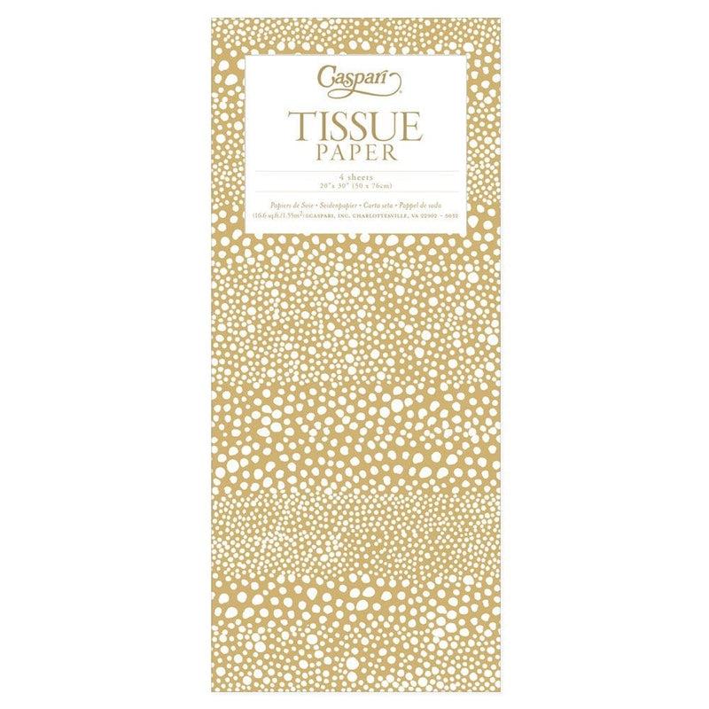caspari Pebble Tissue Paper in Gold - 4 Sheets Included