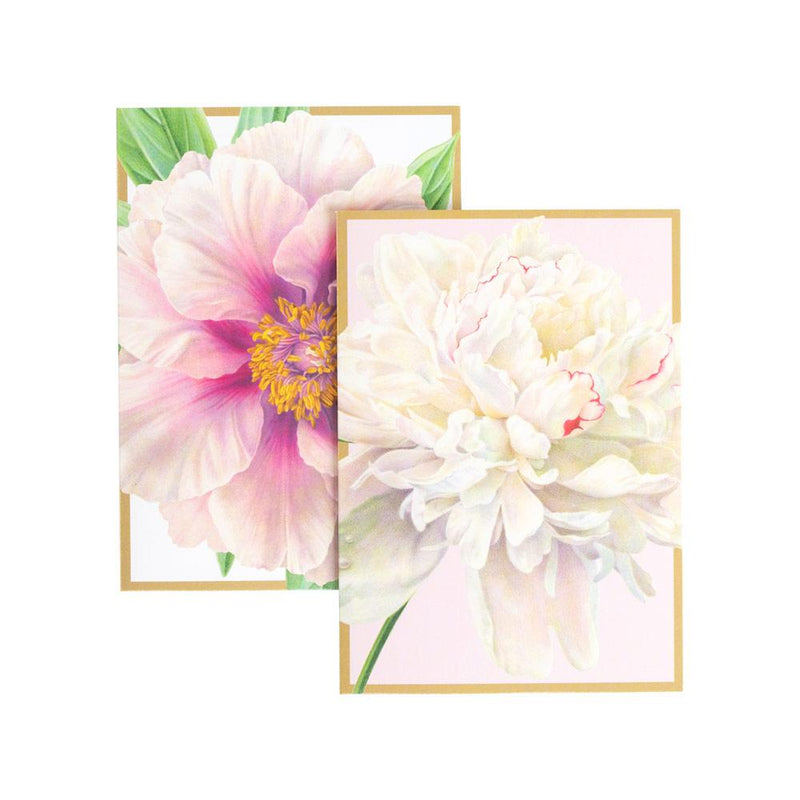caspari Peony Boxed Note Cards - 8 Note Cards & 8 Envelopes