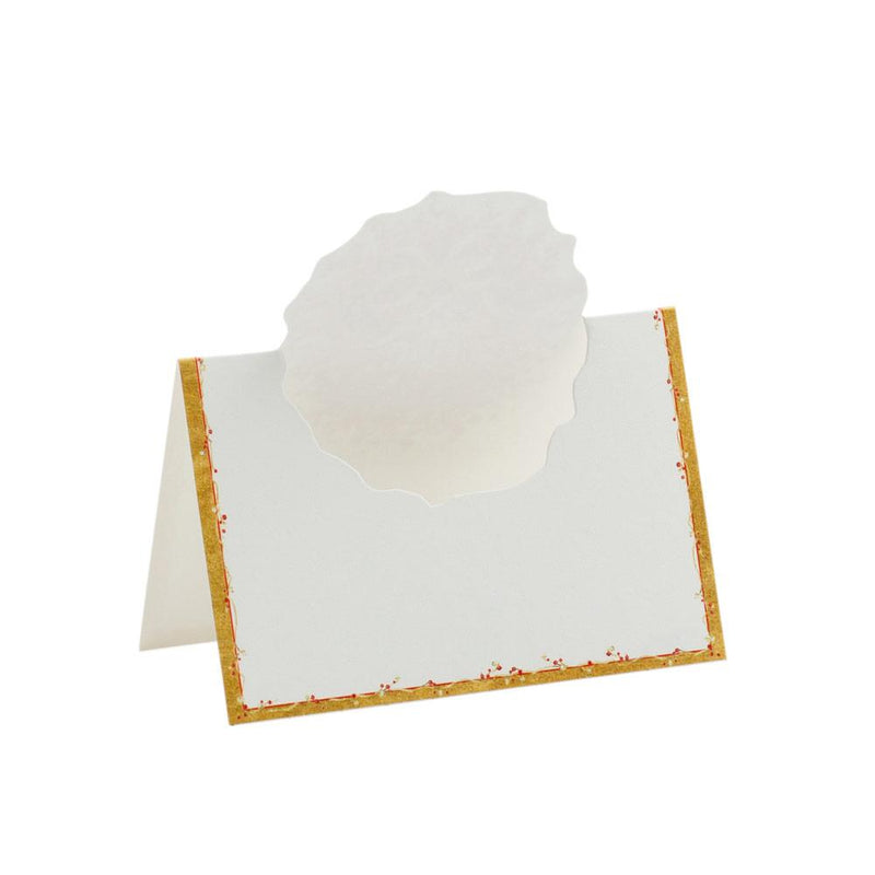 Caspari Pepperberry Die-Cut Place Cards - 8 Per Package