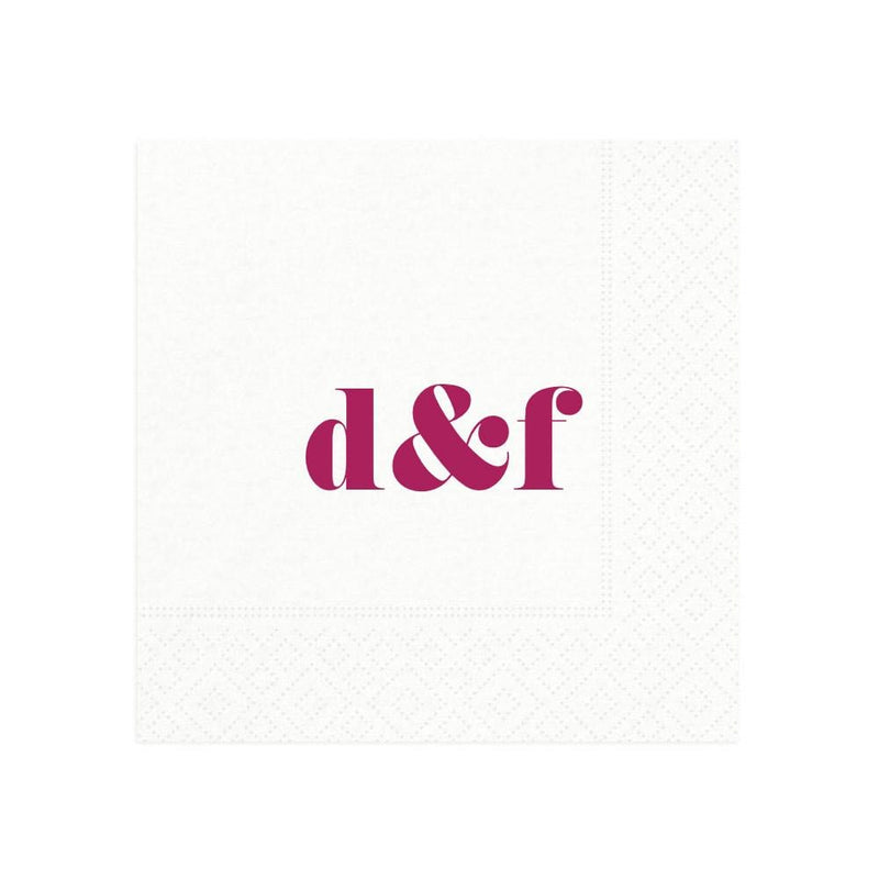 caspari Personalized Double Initial Cocktail Napkins