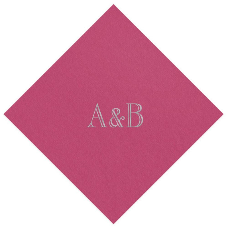 caspari Personalized Double Initial Paper Linen Cocktail Napkins