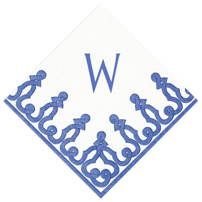 caspari Personalized Single Initial Passementerie Cocktail Napkins