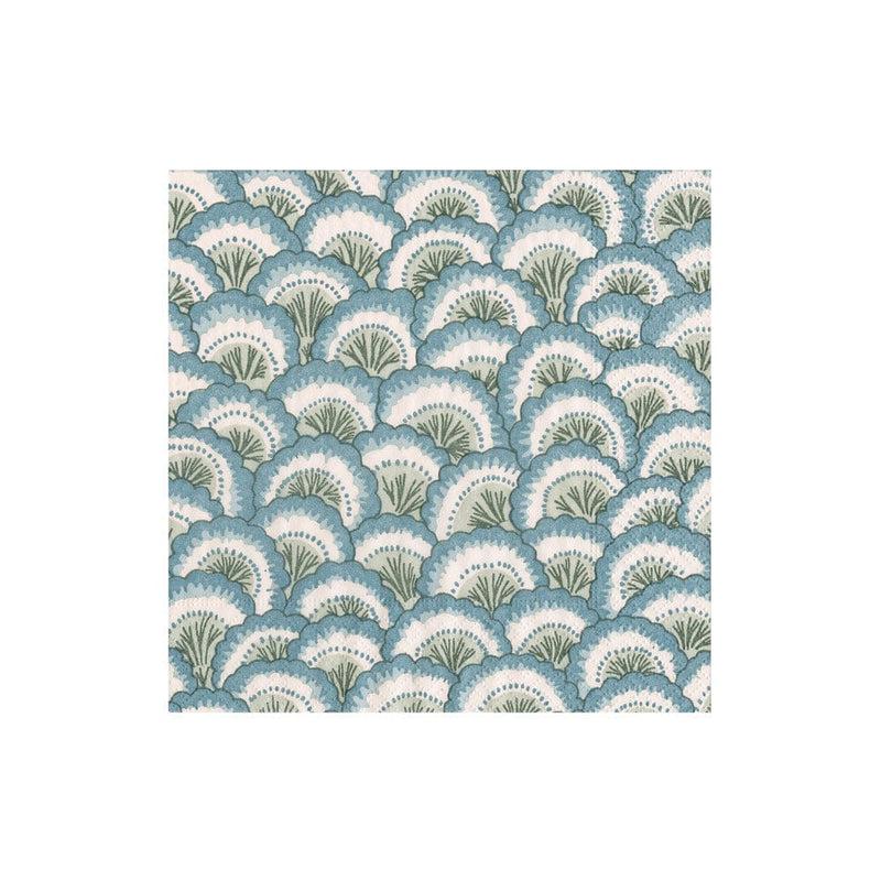 caspari Pontchartrain Scallop Blue Cocktail Napkins - 20 Per Package