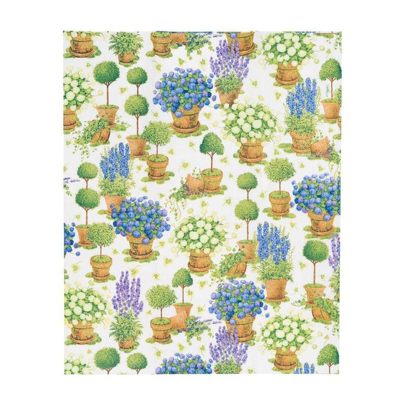 Caspari Potted Hydrangeas Guest Towel Napkins - 15 Per Package