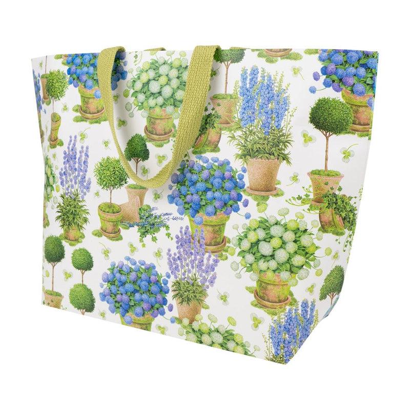 Caspari Potted Hydrangeas Large Tote Gift Bags - One Gift Bag Included