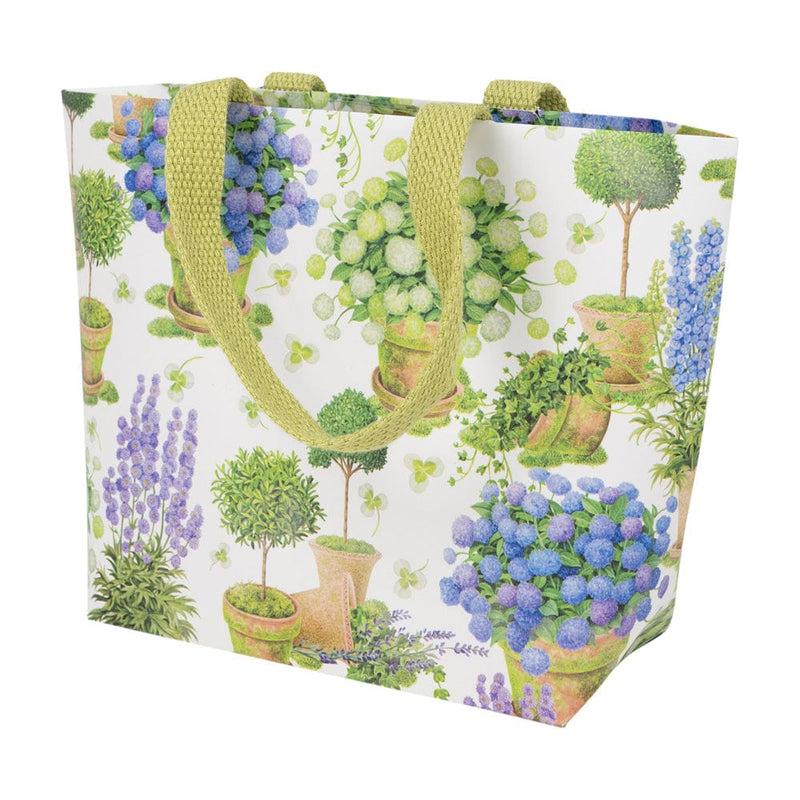 Caspari Potted Hydrangeas Small Tote Gift Bags - One Gift Bag Included
