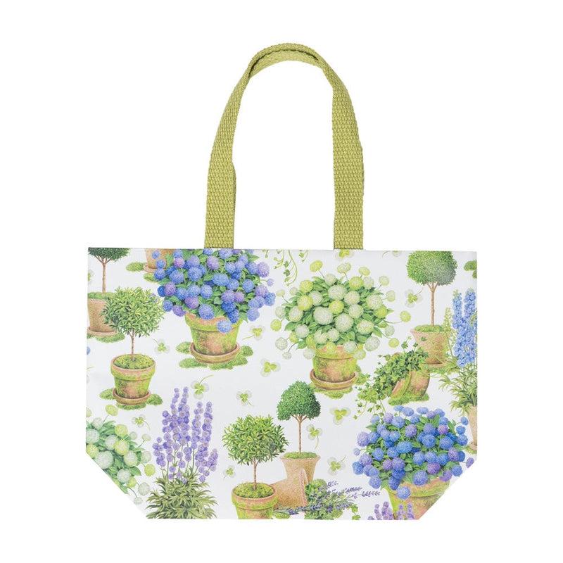 Caspari Potted Hydrangeas Small Tote Gift Bags - One Gift Bag Included