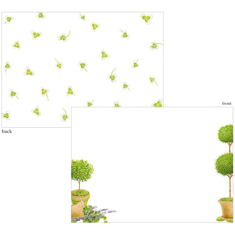 Caspari Potted Topiaries Correspondence Cards - 12 Card & Envelopes