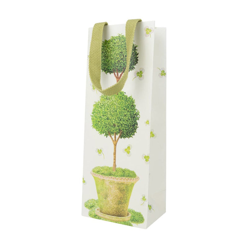 Caspari Potted Topiary Wine & Bottle Gift Bags - One Gift Bag Included