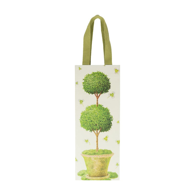 Caspari Potted Topiary Wine & Bottle Gift Bags - One Gift Bag Included