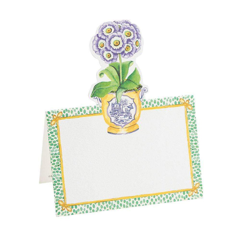 caspari Primroses Die-Cut Place Cards - 8 Per Package