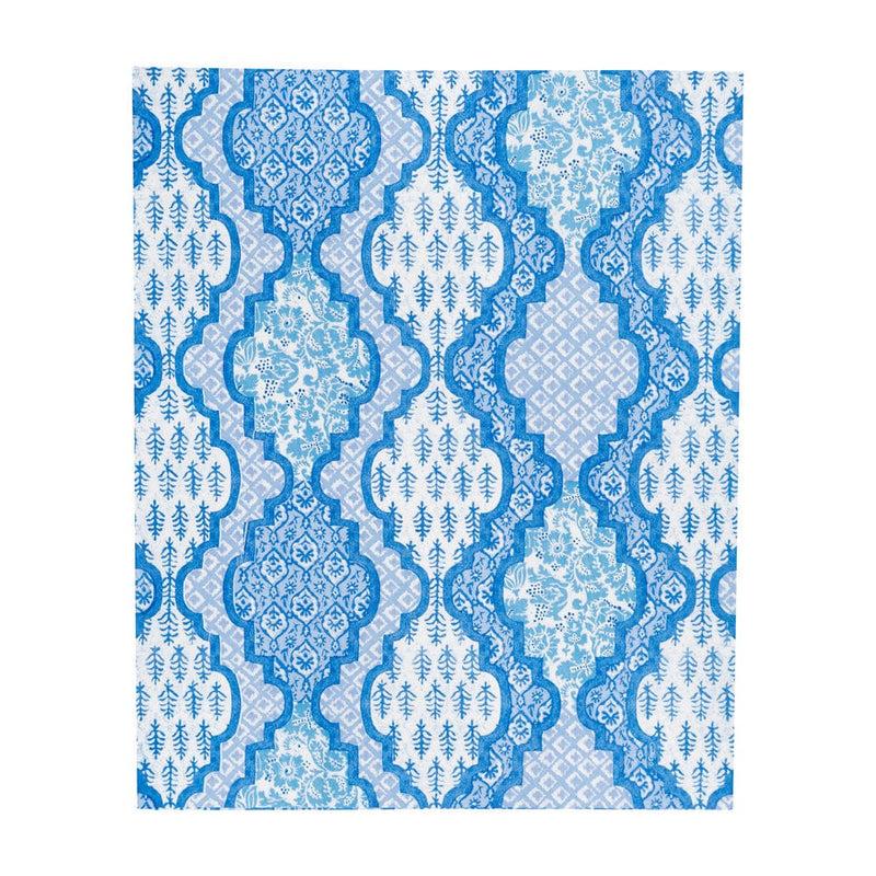 Caspari Provençal Cotton Blue Guest Towel Napkins - 15 Per Package