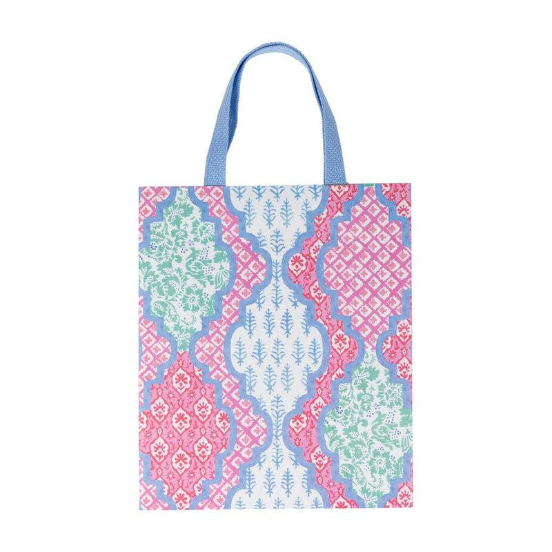 Caspari Provençal Cotton Pink Multi Large Gift Bags - One Gift Bag Included