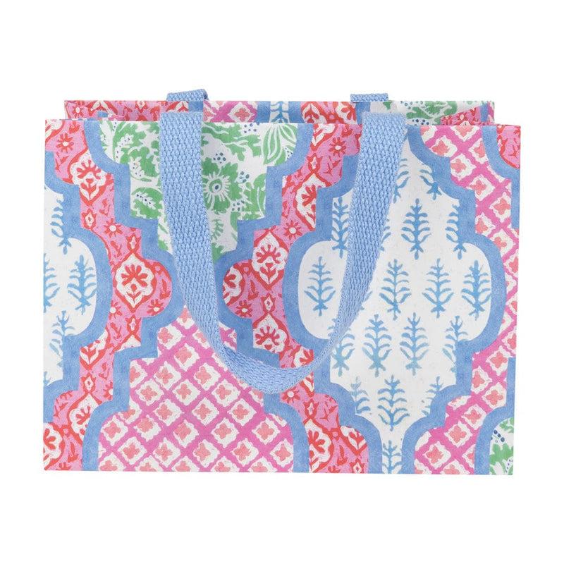 caspari Provençal Cotton Pink Multi Small Gift Bags - One Gift Bag Included