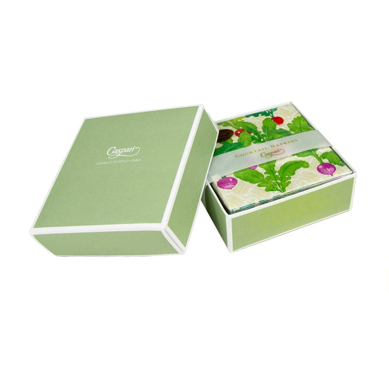 Caspari Radish Patch Boxed Cocktail Napkins - 40 Per Box