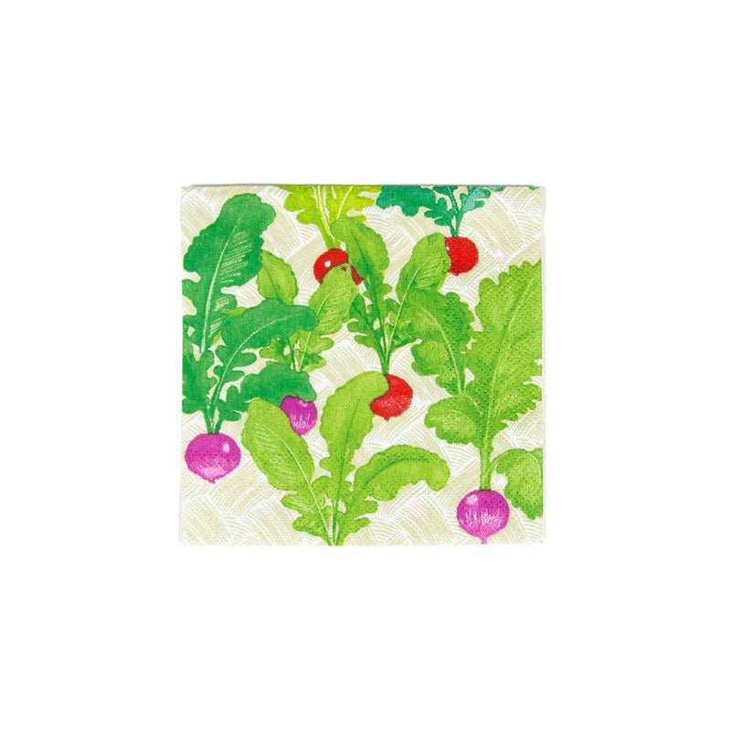 caspari Radish Patch Cocktail Napkins - 20 Per Package