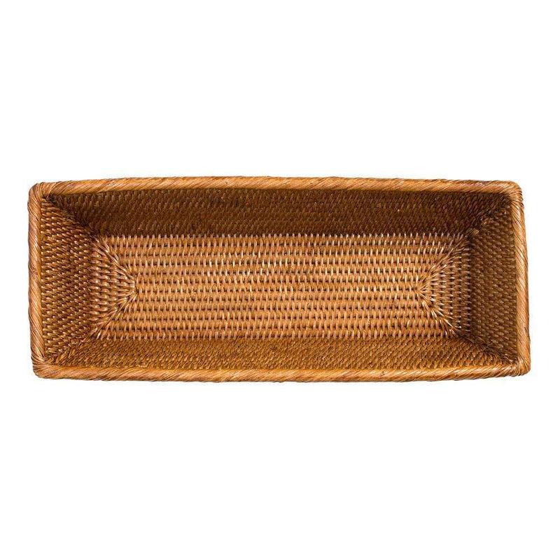 Caspari Rattan Bread Serving Basket In Dark Natural - 1 Each