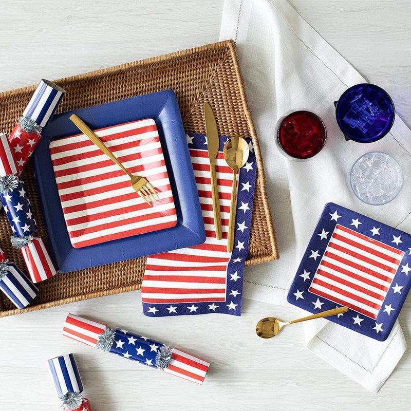 Caspari Red White & Blue Paper Luncheon Napkins - 20 Per Package