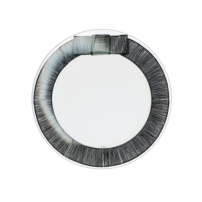 caspari Ribbon Border Paper Salad & Dessert Plates in Black - 8 Per Package