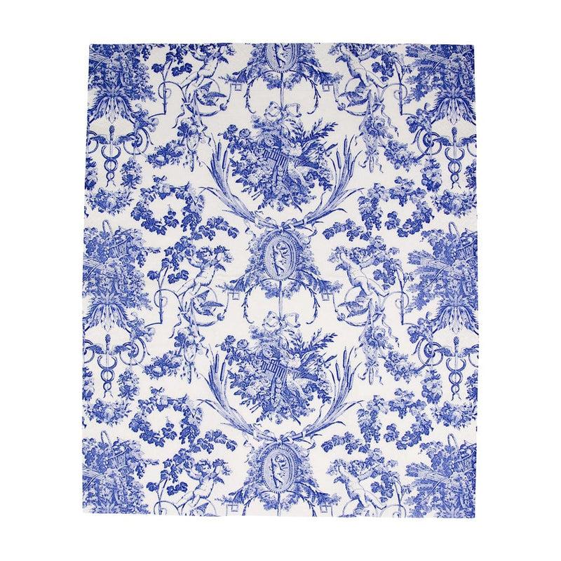 Caspari Romantic Toile Blue Guest Towel Napkins - 15 Per Package