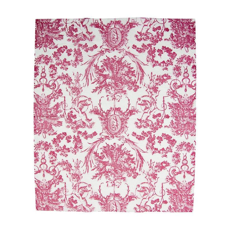 Caspari Romantic Toile Rose Guest Towel Napkins - 15 Per Package