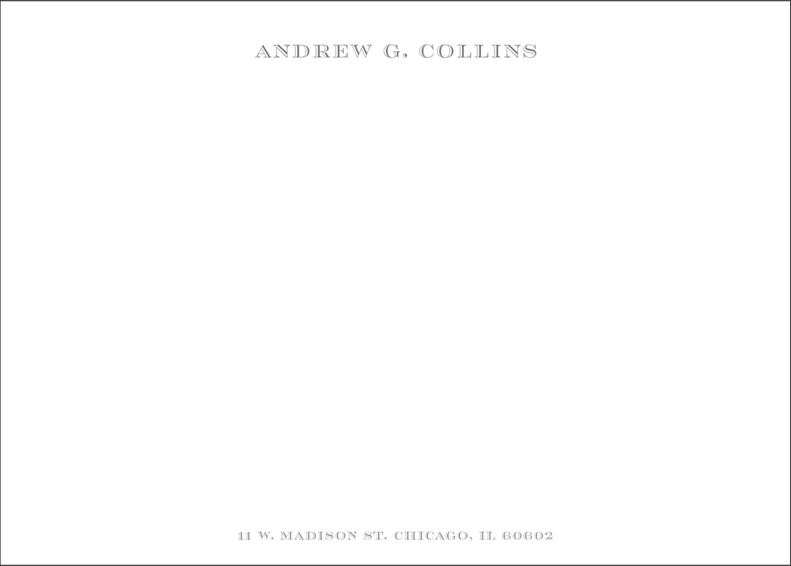 caspari Rosella Engraved Personalized Correspondence Cards