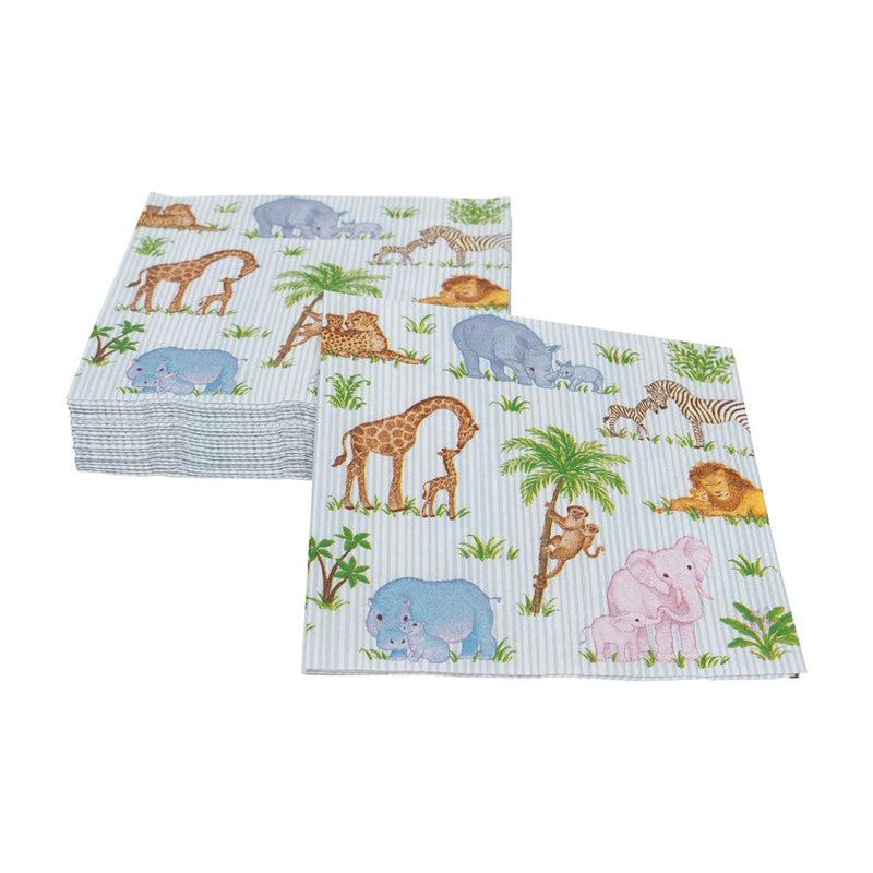 Caspari Safari Baby Cocktail Napkins - 20 Per Package
