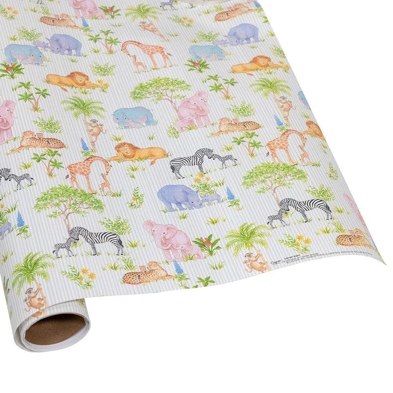 caspari Safari Baby Gift Wrapping Paper - 30 x 8 Roll