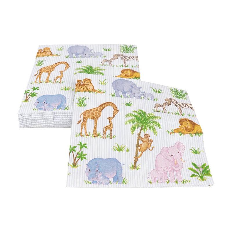 Caspari Safari Baby Luncheon Napkins - 20 Per Package
