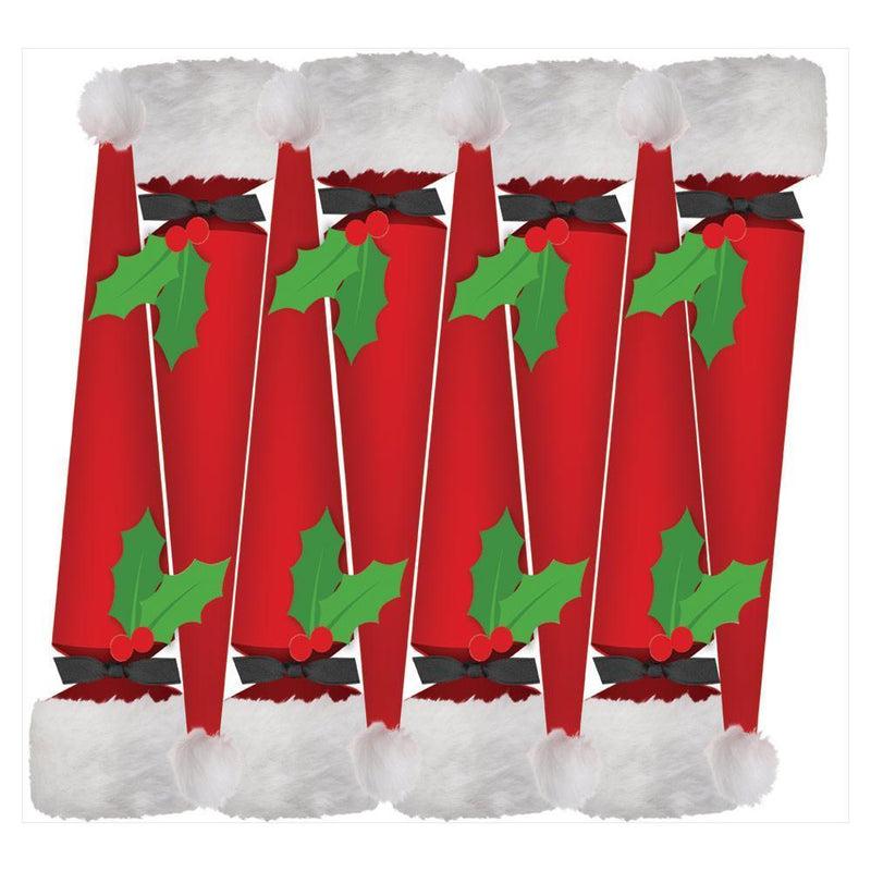 Caspari Santa Hat Cone-Shaped Celebration Christmas Crackers - 8 Per Box