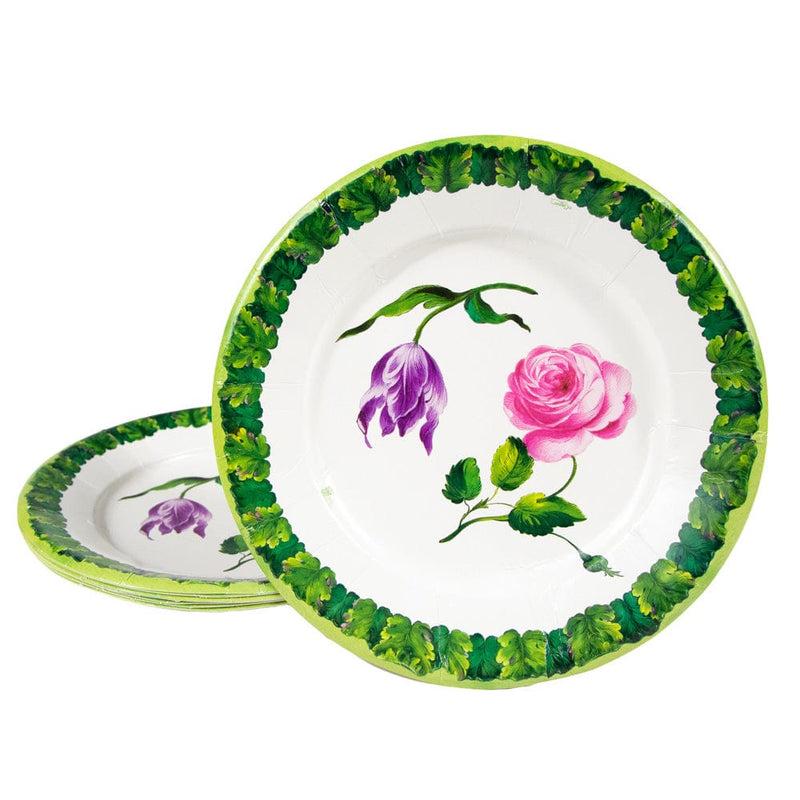 Caspari Sceaux Chic Salad & Dessert Plates - 8 Per Package