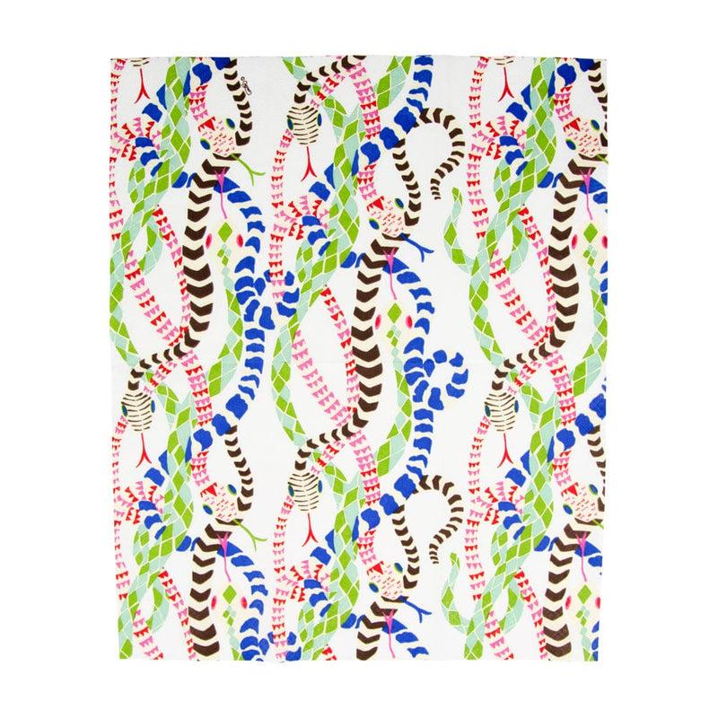 Caspari Serpentine White Guest Towel Napkins - 15 Per Package