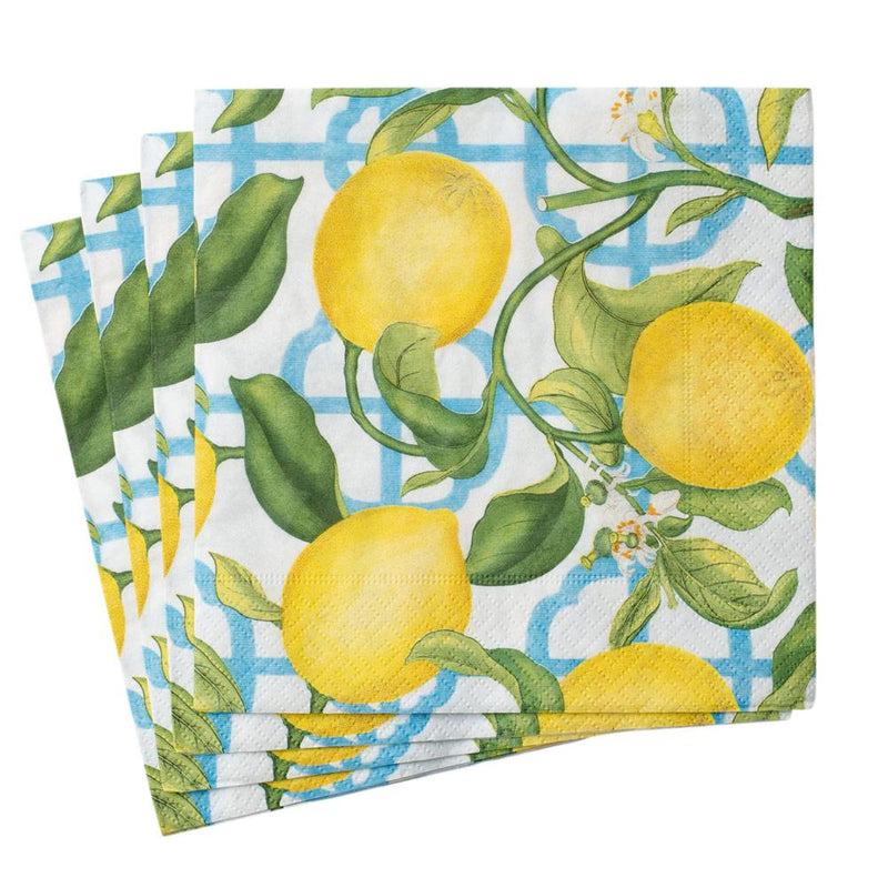 Caspari Seville Paper Luncheon Napkins In Ivory - 20 Per Package