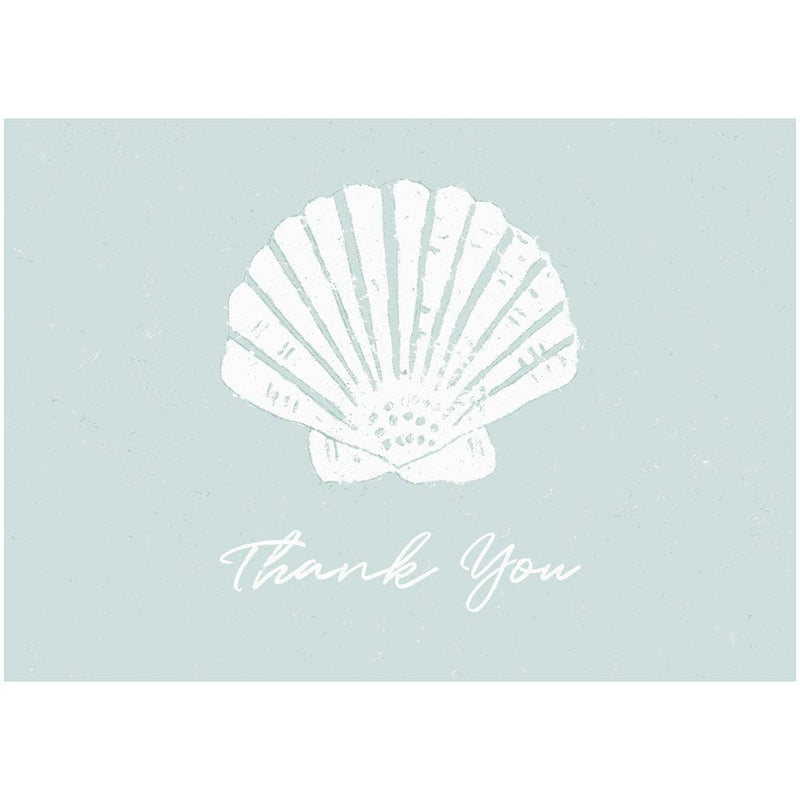 caspari Seychelles Aqua Thank You Notes - 8 Note Cards And Envelopes