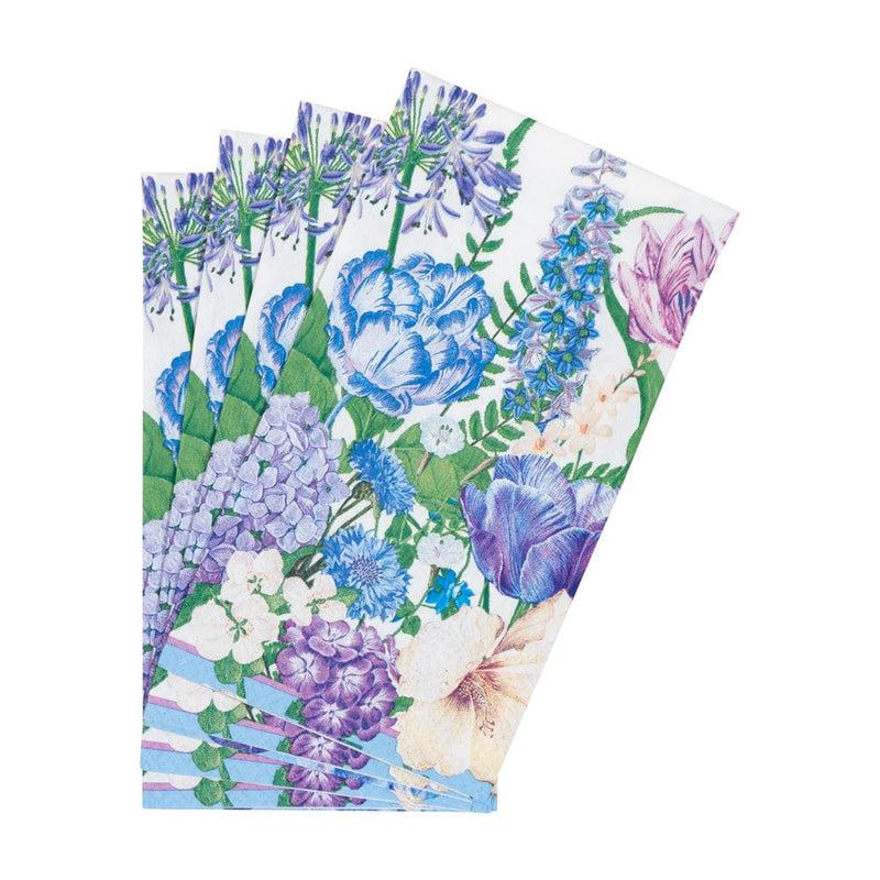 Caspari Shades Of Blue Guest Towel Napkins - 15 Per Package