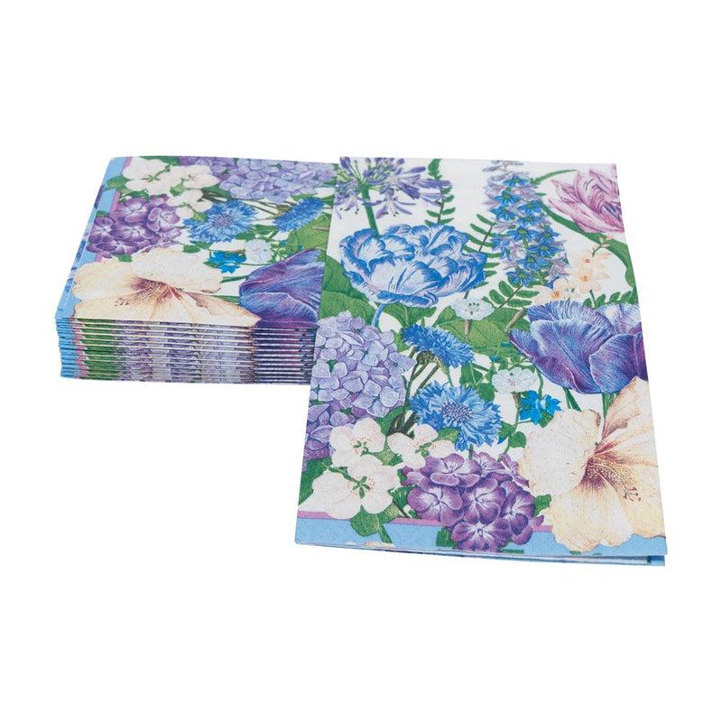 Caspari Shades Of Blue Guest Towel Napkins - 15 Per Package