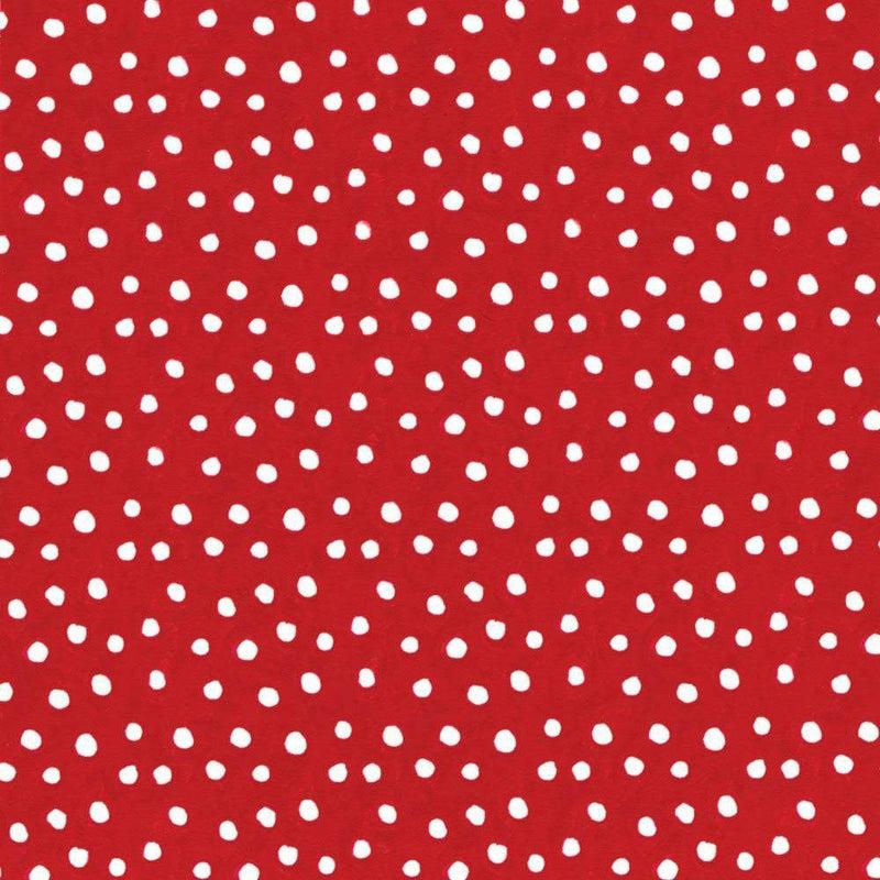 Caspari Small Dots Gift Wrapping Paper On Red High-Gloss - 30" X 8' Roll