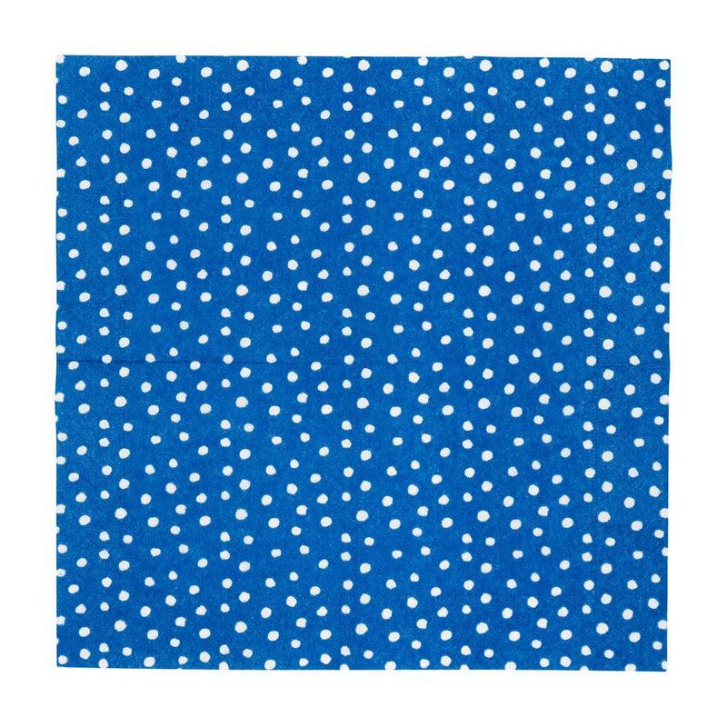 Caspari Small Dots Royal Blue Cocktail Napkins - 20 Per Package