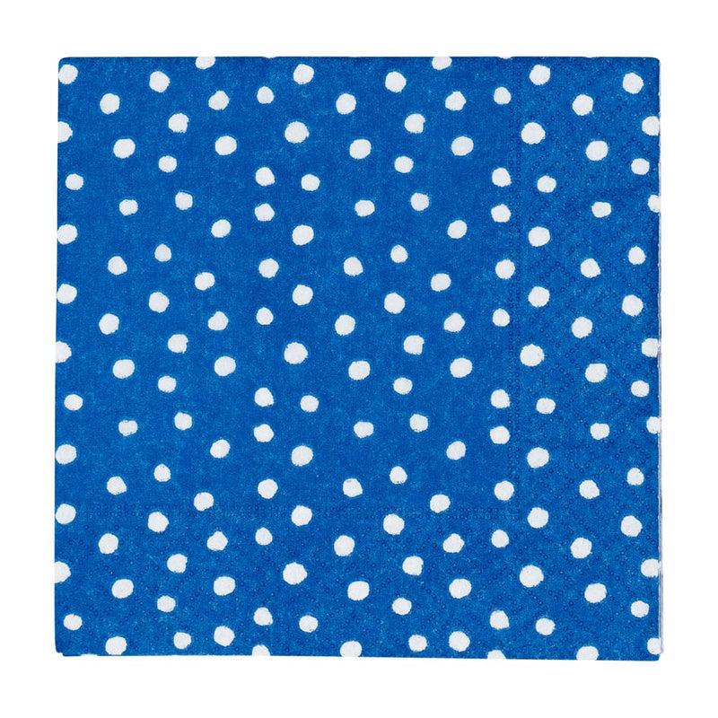 caspari Small Dots Royal Blue Cocktail Napkins - 20 Per Package