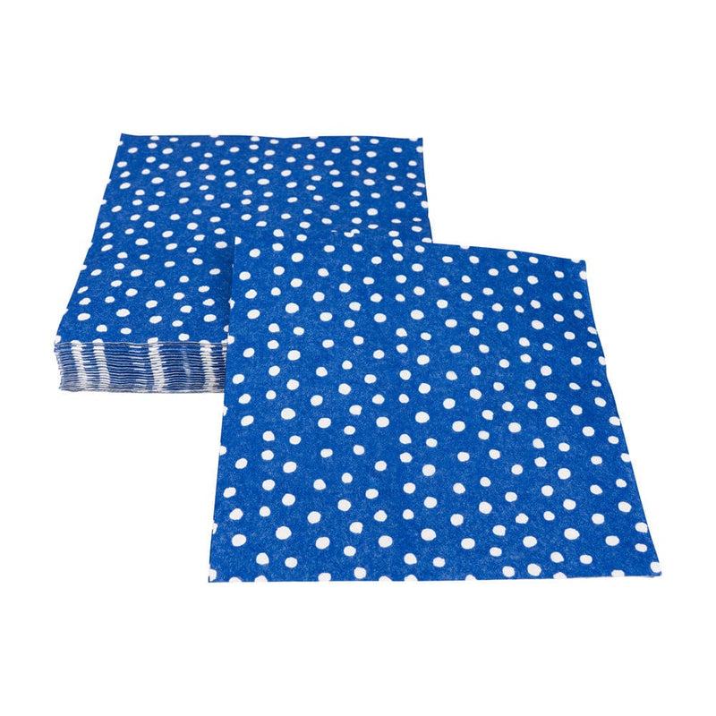 Caspari Small Dots Royal Blue Luncheon Napkins - 20 Per Package