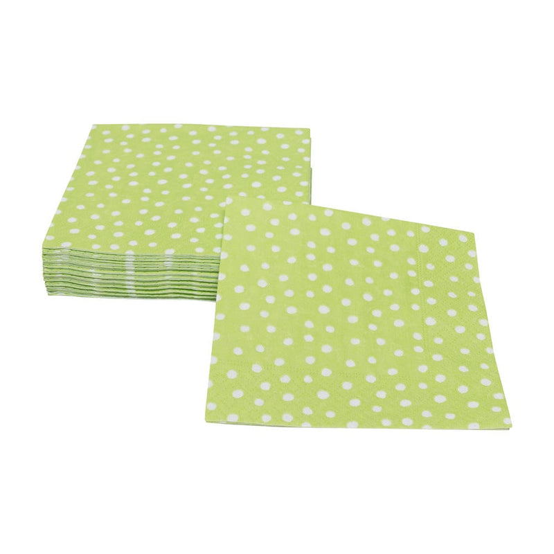 Caspari Small Dots Spring Green Cocktail Napkins - 20 Per Package