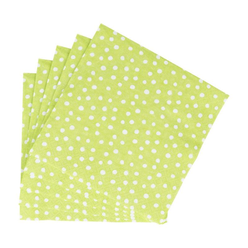 Caspari Small Dots Spring Green Luncheon Napkins - 20 Per Package
