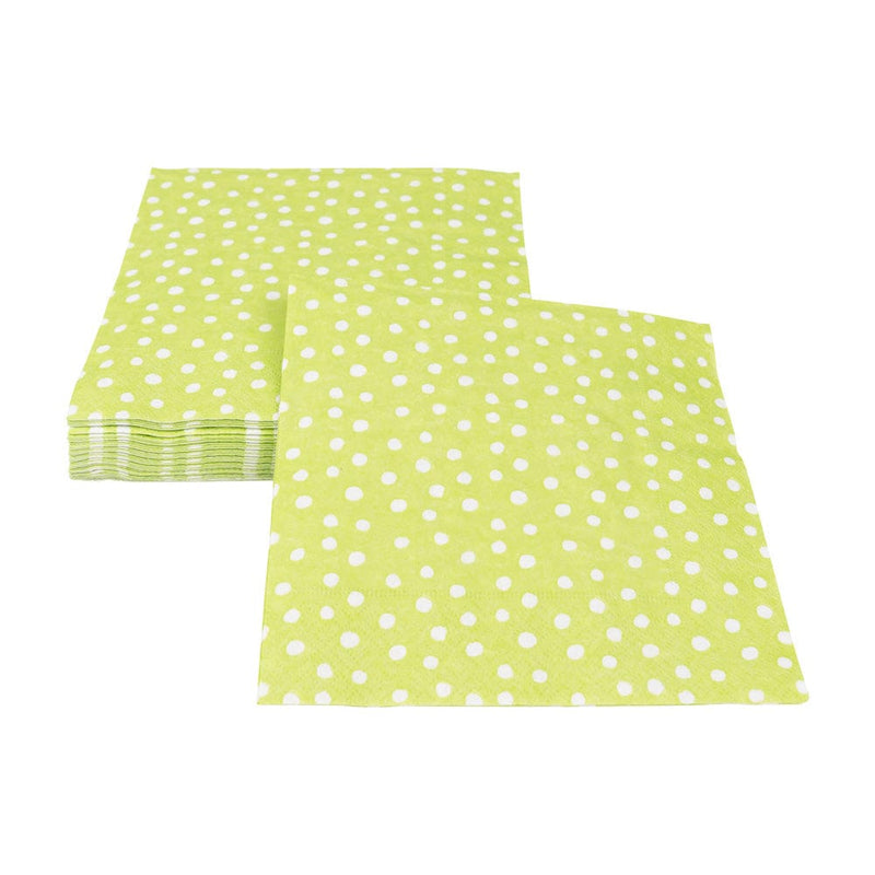 Caspari Small Dots Spring Green Luncheon Napkins - 20 Per Package