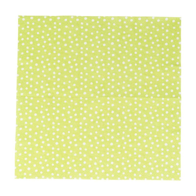 Caspari Small Dots Spring Green Luncheon Napkins - 20 Per Package