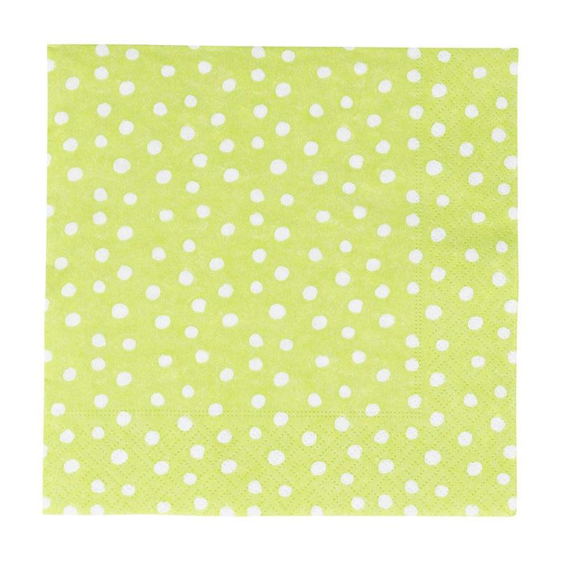 caspari Small Dots Spring Green Luncheon Napkins - 20 Per Package