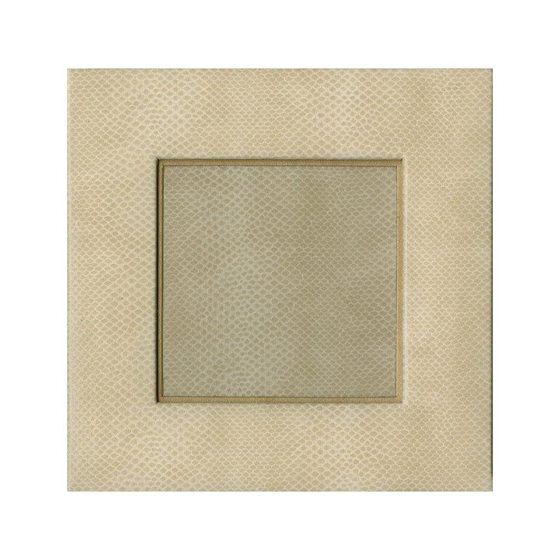 Caspari Snakeskin 4" Square Picture Frame In Ivory - 1 Each