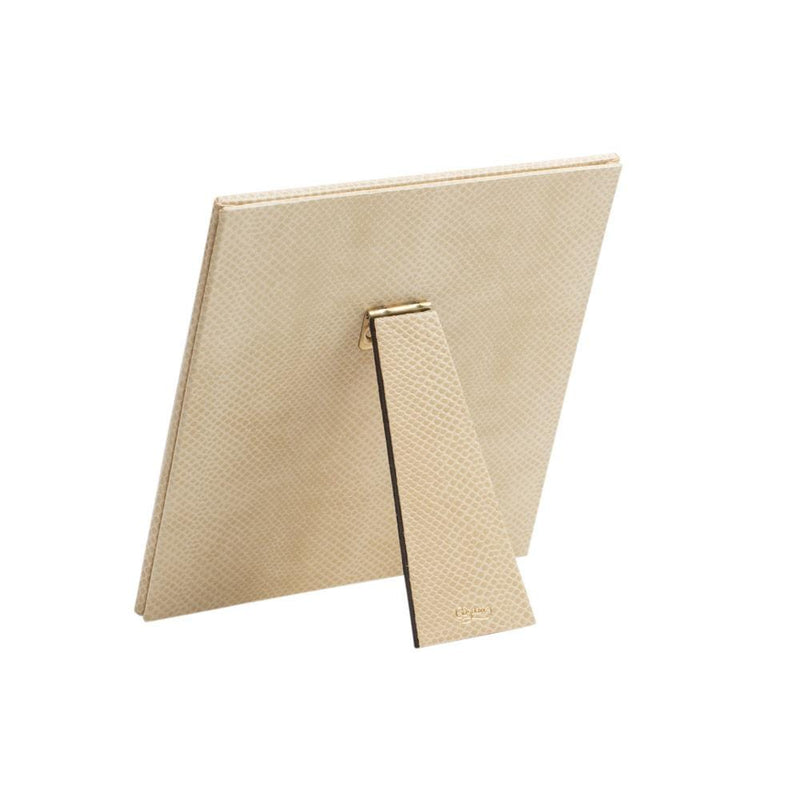 Caspari Snakeskin 4" Square Picture Frame In Ivory - 1 Each
