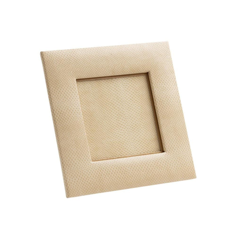 caspari Snakeskin 4" Square Picture Frame in Ivory - 1 Each